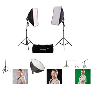  Belle Drape Chroma Key Blue / Green Screen Kit 