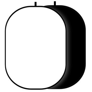  Flashpoint Collapsible Background - 60x78" (Black/White) 