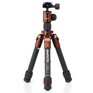  MeFOTO DayTrip Mini 2-Section Aluminum Tripod Kit with Q00 Ballhead & Quick Release Plate, 8.8lbs Capacity, 24" Maximum Height, Chocolate 