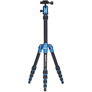  MeFOTO A0350QB Backpacker Travel Tripod Kit - Blue, Supports 8.8 lbs., Max. Height 51.2" 