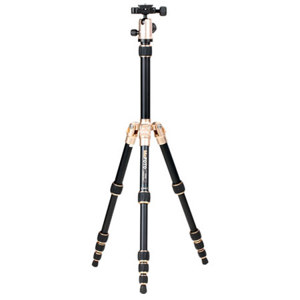  MeFOTO A0350QA Backpacker Travel Tripod Kit - Gold, Supports 8.8 lbs., Max. Height 51.2" 