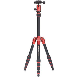  MeFOTO A0350QR Backpacker Travel Tripod Kit - Red, Supports 8.8 lbs., Max. Height 51.2" 