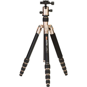 MeFOTO A1350Q1 RodTrip Travel Tripod Kit, Gold 