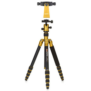  MeFOTO Road Trip Aluminum Travel Tripod with Ballhead, - Bundle With  SideKic k360 SmartPhone Adapter for Tripods Yellow 