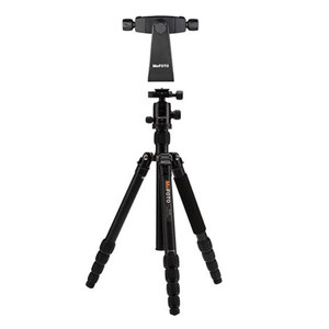  MeFOTO GlobeTrotter Aluminum Travel Tripod Kit, - Bundle With  SideKick360 SmartPhone Adapter for Tripods - Black 