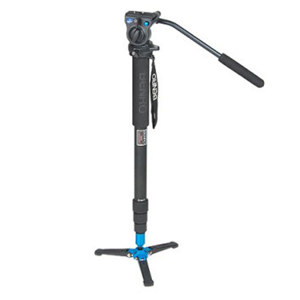  Benro A38TB Video Monopod with AL Twist Lock, 3-Leg Folding Base, 5.5lbs Load Capacity 