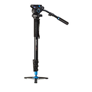  Benro S-Series A48FBS6 Aluminum Video Monopod Kit with S6 Head, Flip Lock Legs & 3 Leg Base 
