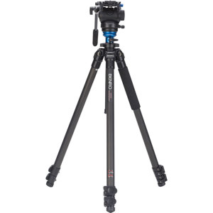  Benro C2573FS4 Video Head and CF Flip Lock Legs, 8.8lbs Max Load Capacity 
