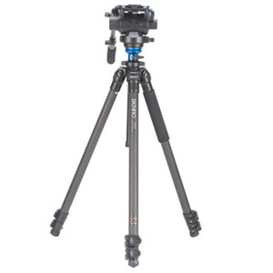  Benro C2573FS6 Video Head and CF Flip Lock Legs, 13.2lbs Max Load Capacity 