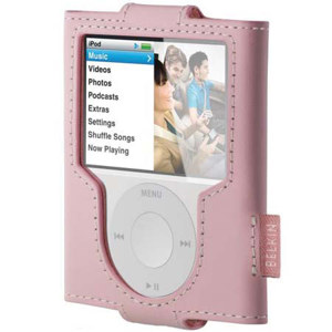 Belkin Leather Sleeve Case for iPod Nano 3G, Pink: Picture 1 regular
