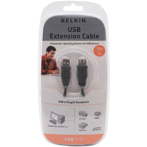 Belkin A to B USB Extension Cable, 10 Feet: Picture 1 regular