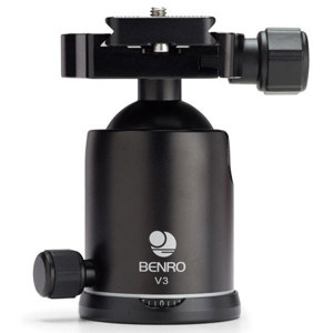  Benro Double Action V3 Ball Head, 77 lbs Load Capacity, -45deg./+90deg. Tilt Range 