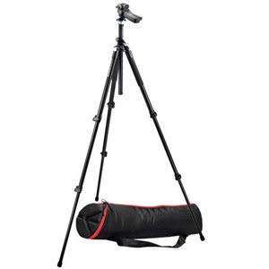  Manfrotto BGMT055XP3 Black Tripod Kit with 322RC2 Grip Action Ball Quick Release Head & Manfortto MBAG80P Case 