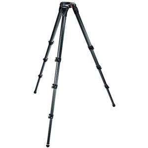  Manfrotto 536 CF 3-Stage, 4-Section Single Tube Video Tripod, Maximum Height 80", Supports 55 lbs 
