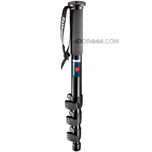  Manfrotto 680B Compact 4-Section Monopod, Black Anodized (#3249B) 