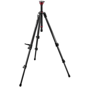  Manfrotto 755CX3 MDEVE Carbon Fiber Tripod with 50mm Half Ball 