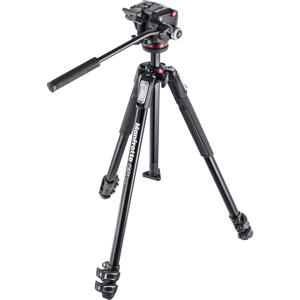  Manfrotto 190X 3 Section Aluminum Tripod with XPRO Fluid Head, 63" Max Height 