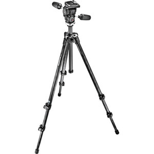  Manfrotto 294 Carbon Fiber Tripod with 3-Way Ball Head, 8.82lbs Load Capacity, 71.26" Maximum Height 