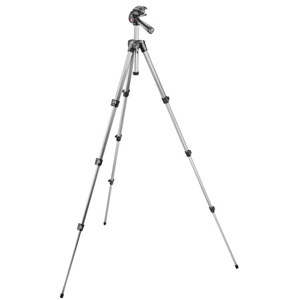 Manfrotto 393 Aluminum Tripod, Photo/Video Head, Gray: Picture 1 regular