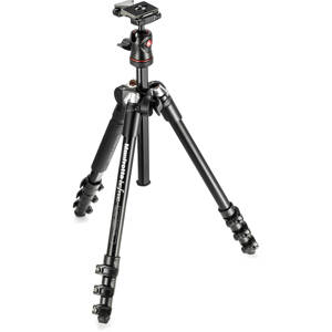  Manfrotto MKBFRA4-BH BeFree Compact Travel Aluminum Alloy Tripod, Black 