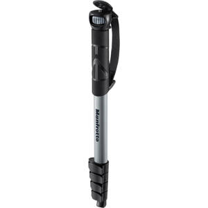  Manfrotto Compact Aluminum Monopod Advanced, 5 Leg Sections, 6.61lbs Capacity, 16.34" Folded Length, Black 