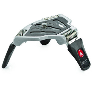  Manfrotto MP3 Large Pocket Zamak Tripod for DLSR Cameras, 3.3lbs Load Capacity, 1.57" Maximum Height, Gray 