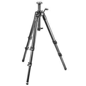  Manfrotto 057 3-Section Carbon Fiber Tripod with Geared Column, Max Height 61", Supports 26 lbs. 
