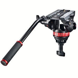  Manfrotto MVH502A Pro Video Head with Quick-Release and 75mm Half-Ball, Supports 8 lbs. 