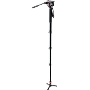  Manfrotto MVM500A Aluminum Fluid Monopod with 500 Head, 11.02lbs Load Capacity, 78.94" Maximum Height 
