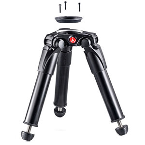  Manfrotto MVT535HH Aluminum Single Leg Hi Hat Table Tripod for Ground Level Shooting, 75-60mm Ball, 9.96" Maximum Height, 44.09lbs Capacity 
