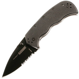  Blackhawk Crucible II Serrated Edge Folding Knife with 3.25" Drop Point Style Blade 