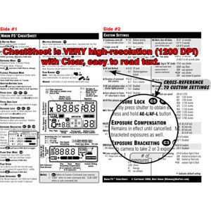 PhotoBert Photo Cheatsheet for Nikon F5 SLR Camera: Picture 1 regular