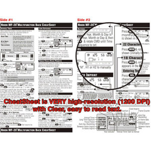 Photobert Photo CheatSheet, Nikon MF28 Back, F5 Camera: Picture 1 regular