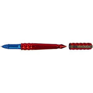  Benchmade 1100 Aluminum Pen, Red Body/Cap, Blue Grip, Blue Ink 