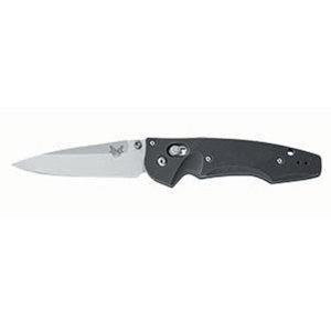  Benchmade 477 Emissary AXIS-Assist Plain Edge Folding Knife with Drop-Point Satin Finish Blade, Osborne Design, Thumb-Stud Opener 