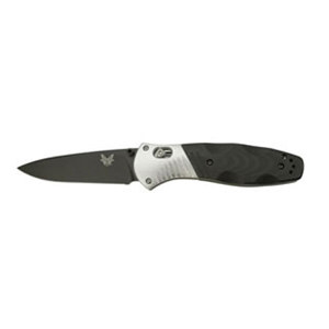  Benchmade 581 Barrage AXIS-Assist Black Corrosion Plain Edge Knife with Drop-Point BK Coated Blade, Osborne Design 