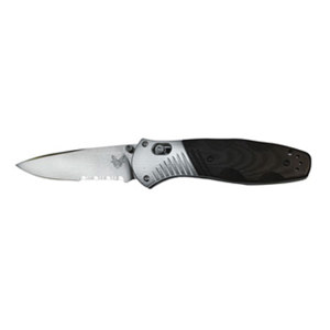  Benchmade 581 Barrage AXIS-Assist ComboEdge Serrated Knife with Drop-Point Satin Blade, Osborne Design 