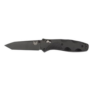  Benchmade 583 Barrage AXIS-Assist Black Corrosion Plain Edge Knife with Tanto BK Coated Blade, Osborne Design 