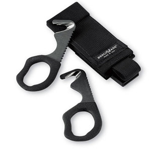  Benchmade 7 Hook Fixed Blade Strap Cutter with Soft Sheath, Black 