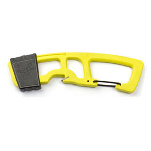  Benchmade 9 CB Fixed Blade Strap Cutter with Carabineer Clip and Bottle Opener, Yellow 