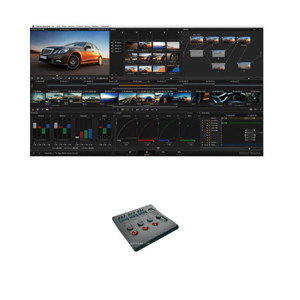  Blackmagic Design DaVinci Resolve - Color Correction Software Versiomn 10.1 for Mac - Bundle - with Tangent Devices Wave Panel with 3 x Cool-Blue OLED Displays, Trackerballs 
