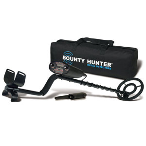  Bounty Hunter Quick Draw II Metal Detector with 8" Open Waterproof Coil, Pin Pointer and Carry Bag 