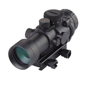  Bering Optics 3.0x 32mm Prismatic Reflex Riflescope, Matte Black Finish with Red & Green Illuminated BDC Reticle, Standard Weaver Mount 