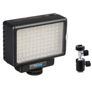 Bescor LED-70 Dimmable 70W Video and DSLR Light - Bundle - with Light Stand Adapter 