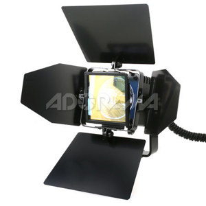  Bescor MPL-635 Luxmen Studio Broadcast DC Video Light with Barndoor (100W DC/50W DC) 