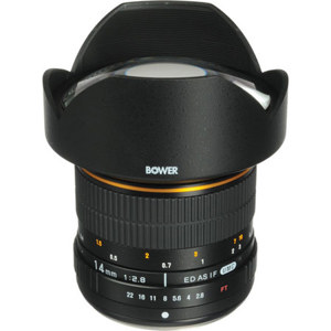  Bower 14mm f/2.8 Ultra Wide-Angle Lens with Focus Confirm Chip for Nikon DSLR Cameras 