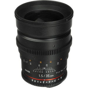  Bower 35mm T/1.5 Cine Lens for Canon DSLR Cameras 