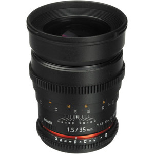  Bower 35mm T/1.5 Cine Lens for Nikon DSLR Cameras 