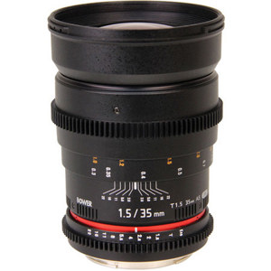  Bower 35mm T/1.5 Cine Lens for Sony Alpha DSLR Cameras 