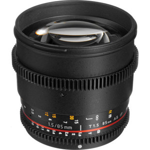  Bower 85mm T/1.5 Portrait Cine Lens for Samsung NX Mount Cameras 